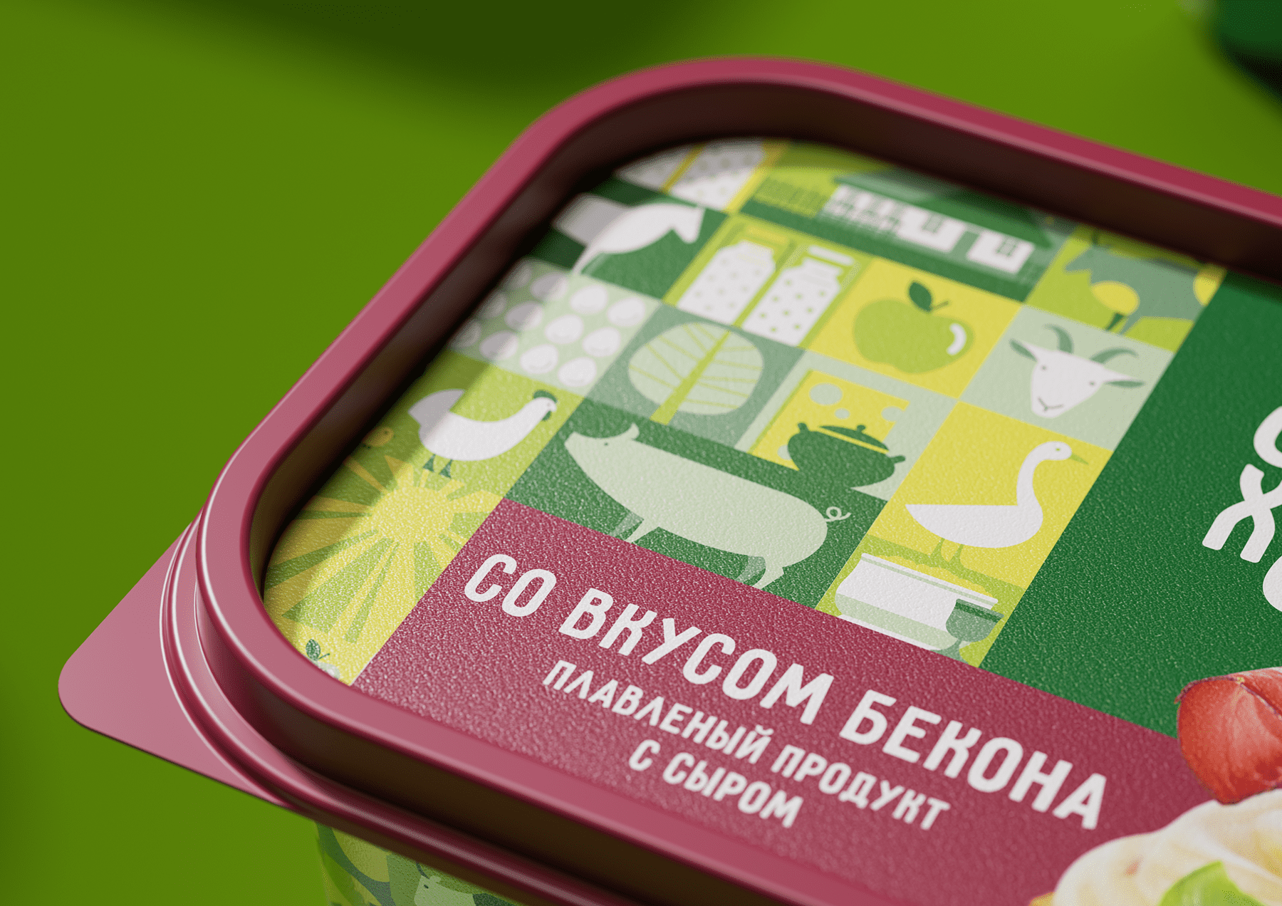 ZELENYJ KHUTOROK 奶酪三明治食品產品線包裝設計,虛實結合的自然清淡設計風格 ZELENYJ KHUTOROK 奶酪三明治食品產品線包裝設計,虛實結合的自然清淡設計風格