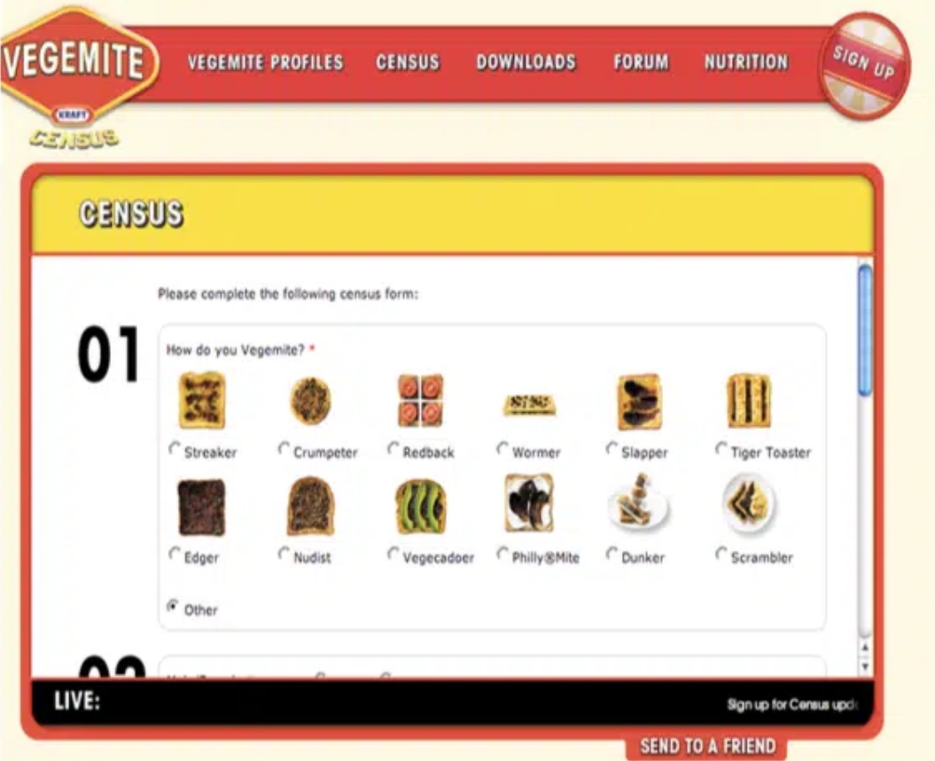 消費 Vegemite 的 32 種不同方式的活動策劃