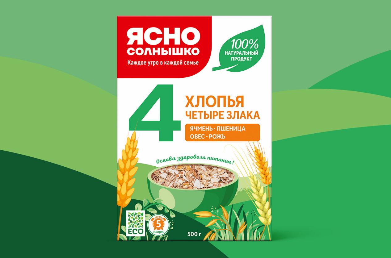 Yasno Solnyshko俄羅斯谷物早餐食品品牌包裝更新策劃設(shè)計(jì)，更高的品質(zhì)與信息傳