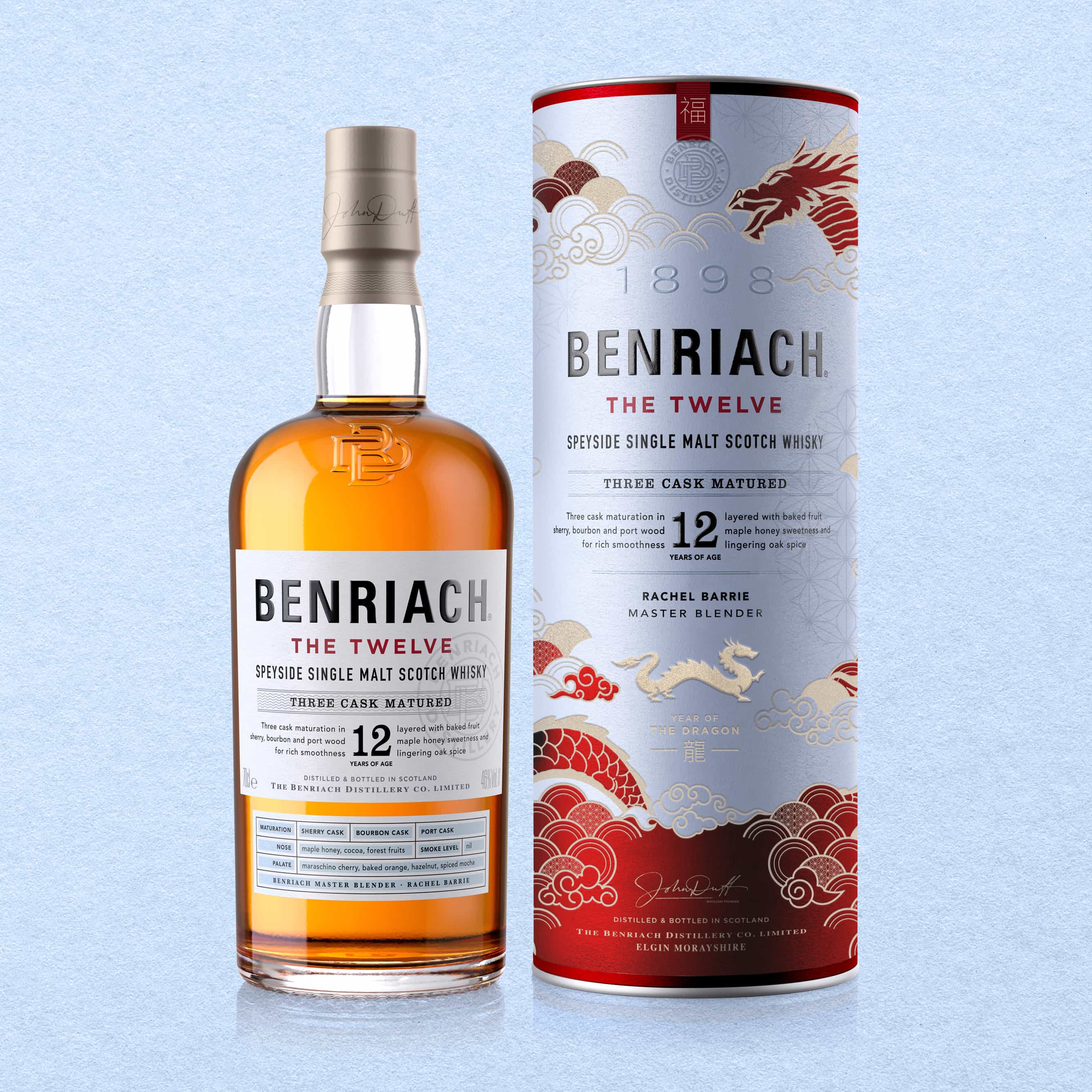 Benriach 單一麥芽蘇格蘭威士忌設(shè)計(jì)中國(guó)年節(jié)日酒包裝,2024兔年龍年元素 Benriach 單一麥芽蘇格蘭威士忌設(shè)計(jì)中國(guó)年節(jié)日酒包裝,2024兔年龍年元素