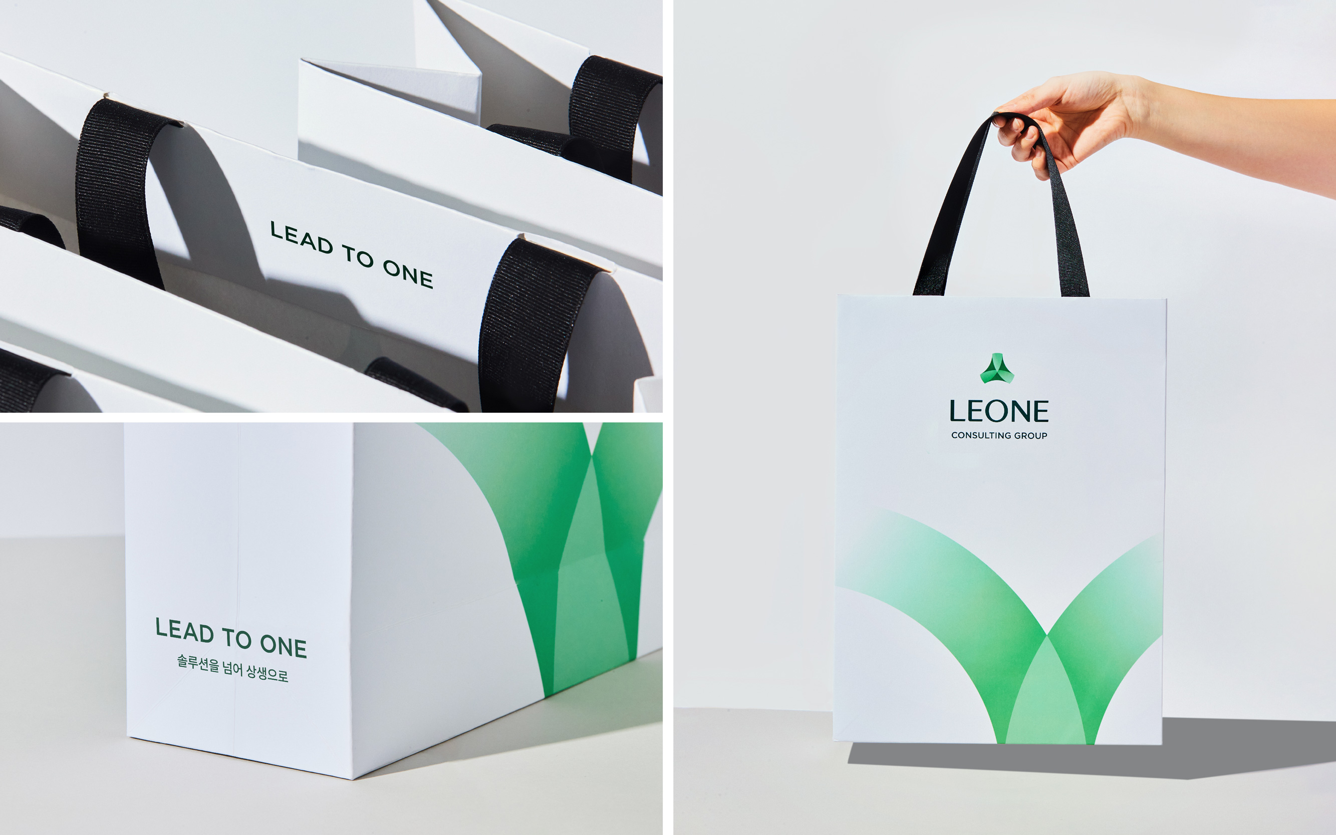 LEONE利昂稅務規劃咨詢集團B2B企業logo&vi形象設計塑造，三葉旋轉圖案