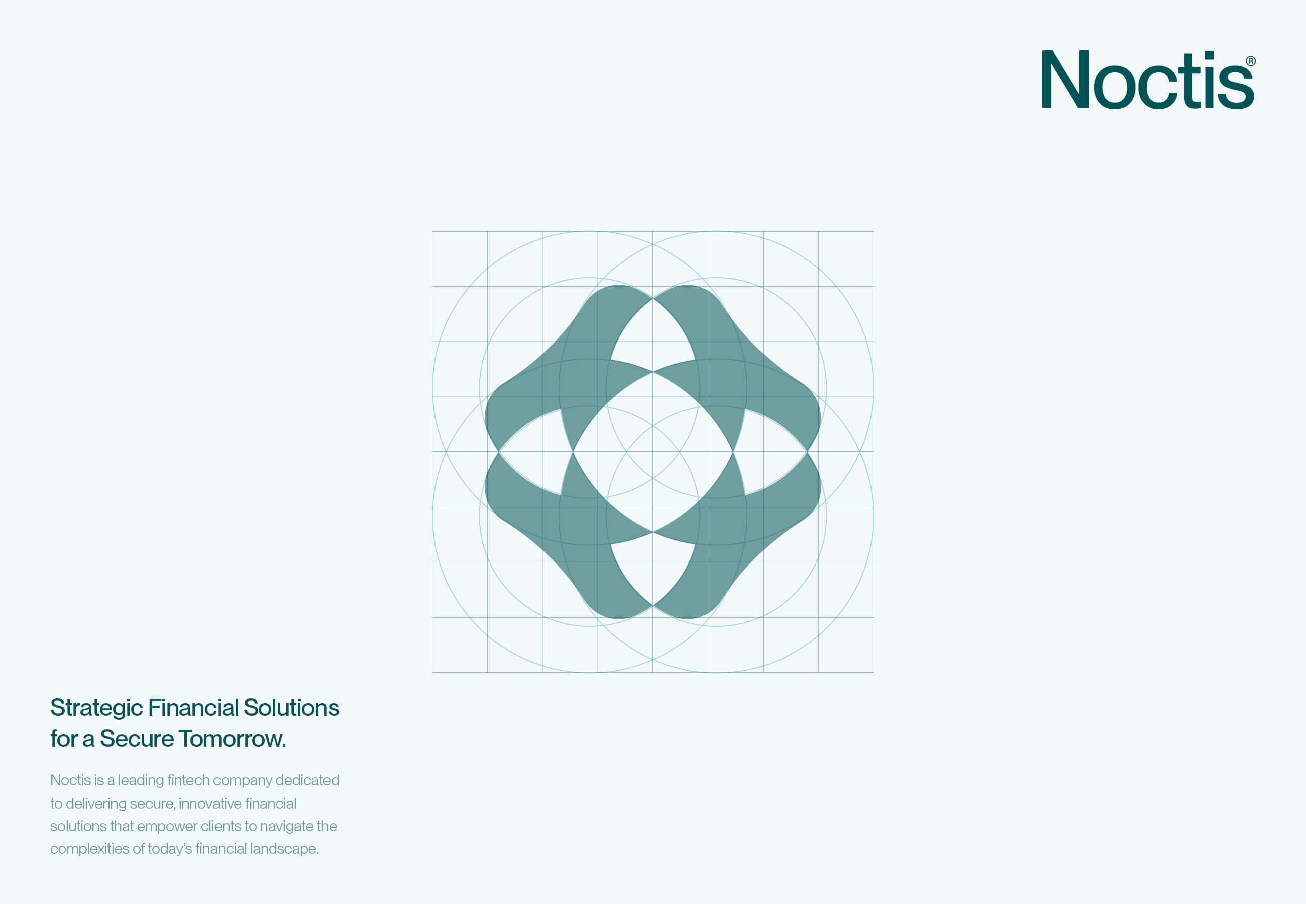 Noctis 金融科技解決方案公司logo設計品牌vi形象設計，體現力量保護與連通創新