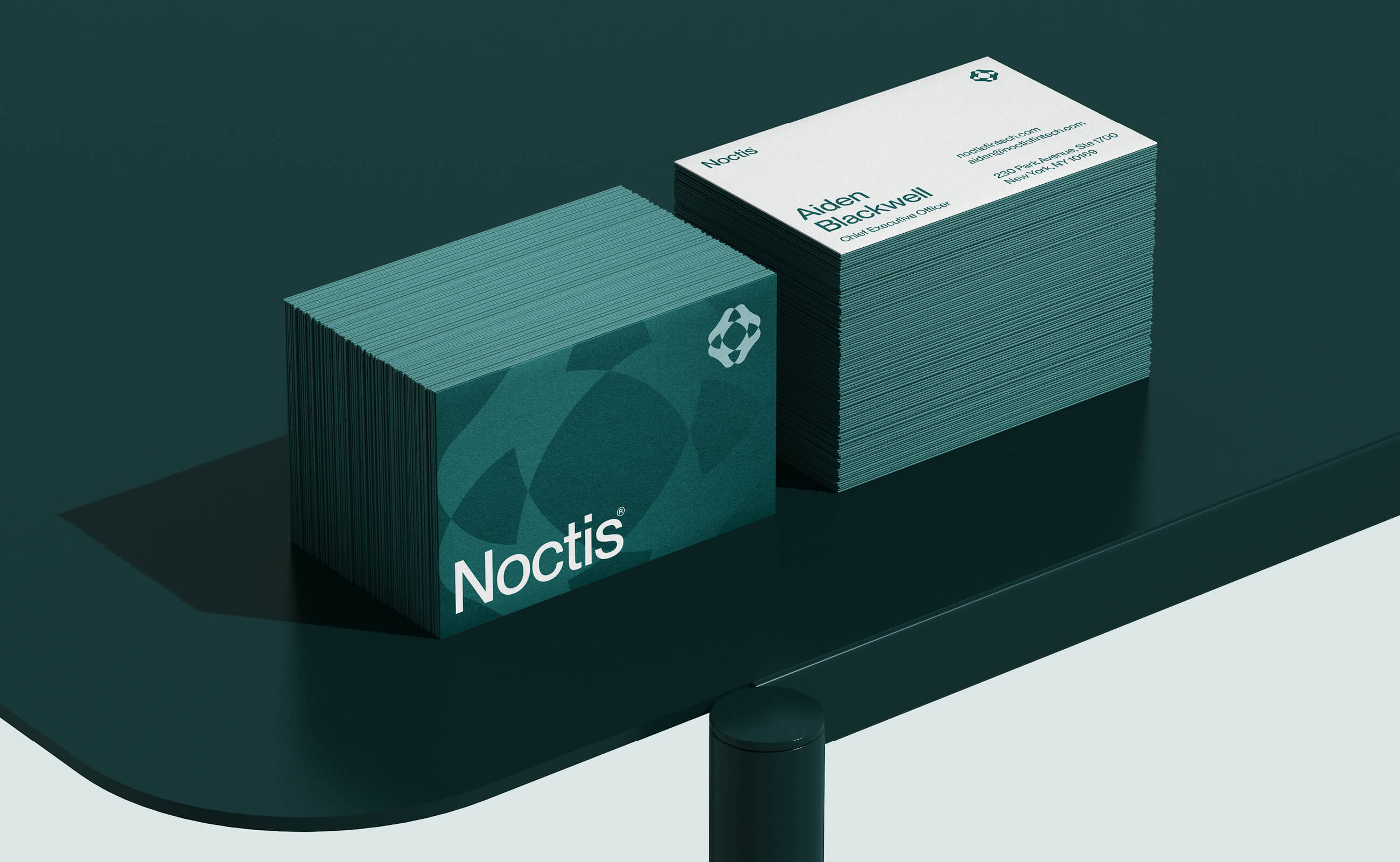 Noctis 金融科技解決方案公司logo設計品牌vi形象設計，體現力量保護與連通創新