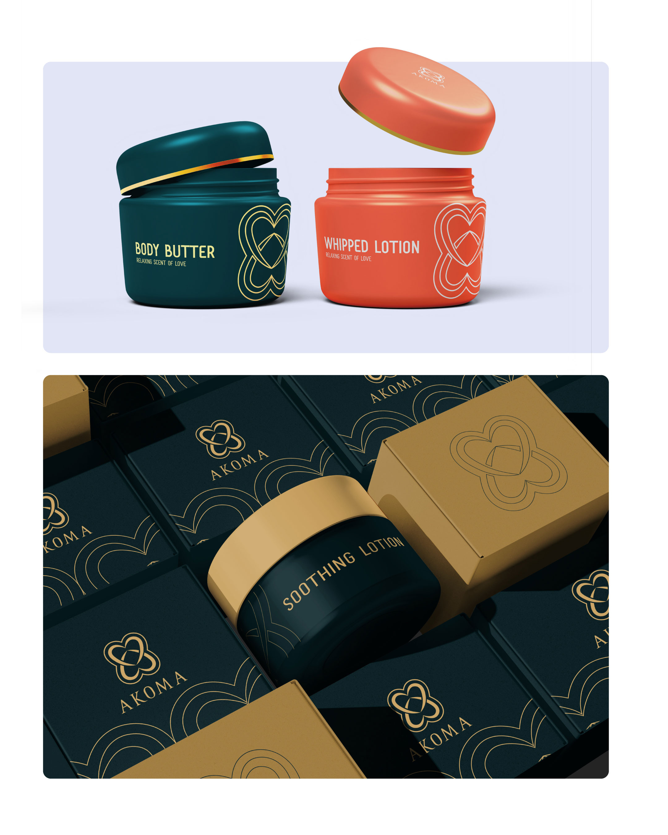 AKOMA 加納奢侈品牌logo設計,心形與自由獨立元素