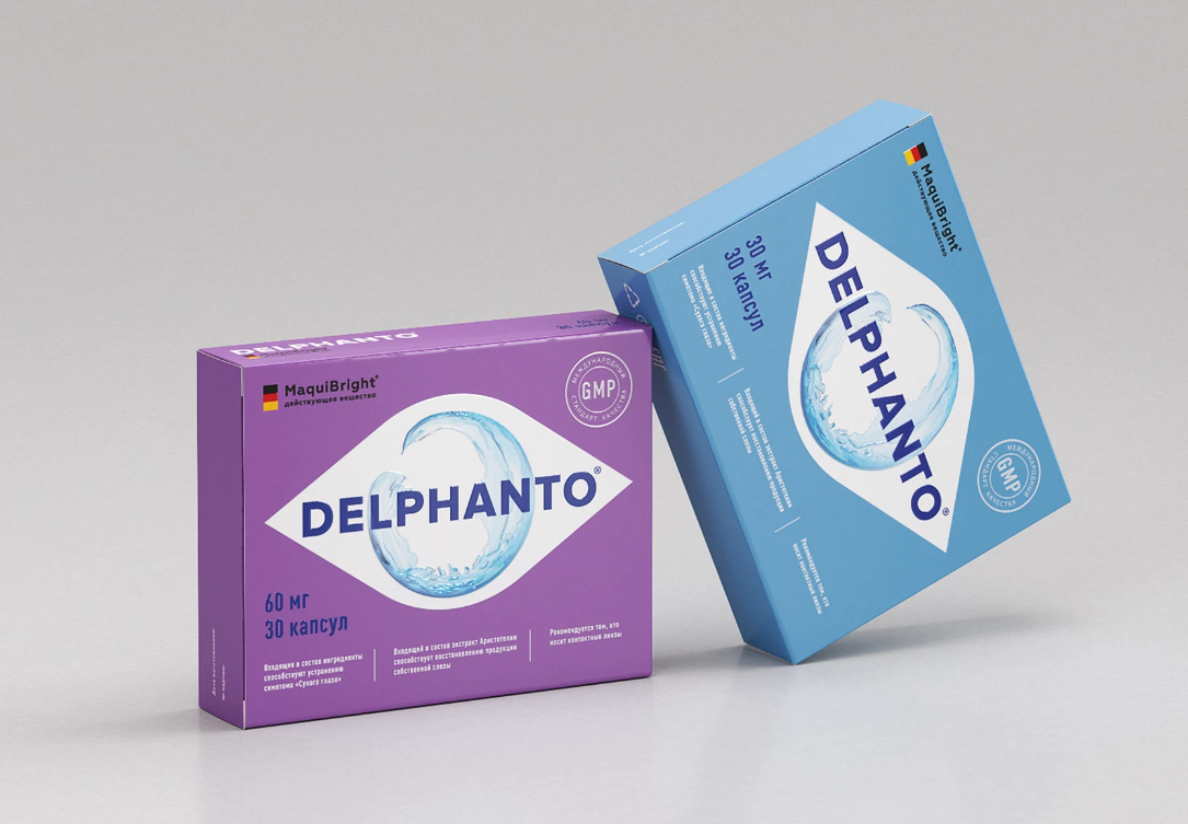 Delphanto眼睛視力健康眼藥膠囊藥品包裝設(shè)計，促進(jìn)自身淚液分泌-上海醫(yī)藥包裝設(shè)計公司
