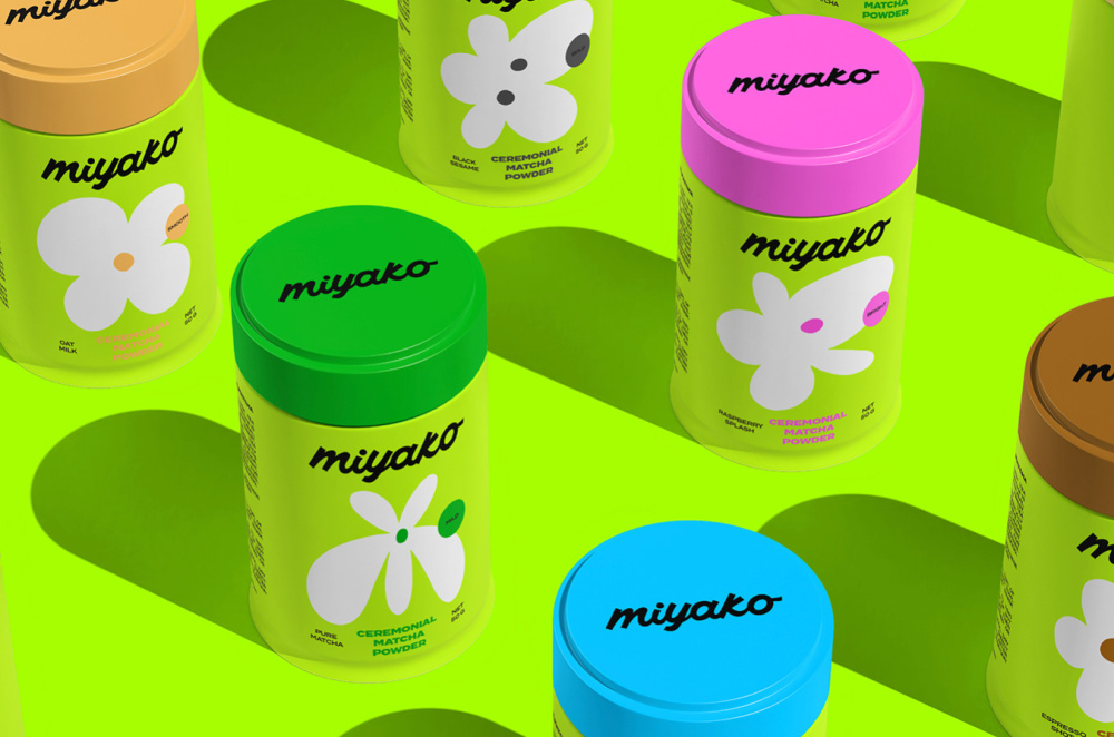 MIYAKO 創(chuàng)新日式抹茶飲料包裝設(shè)計(jì)與品牌塑造,嫩綠色+自由活力的白色花朵 MIYAKO 創(chuàng)新日式抹茶飲料包裝設(shè)計(jì)與品牌塑造,嫩綠色+自由活力的白色花朵