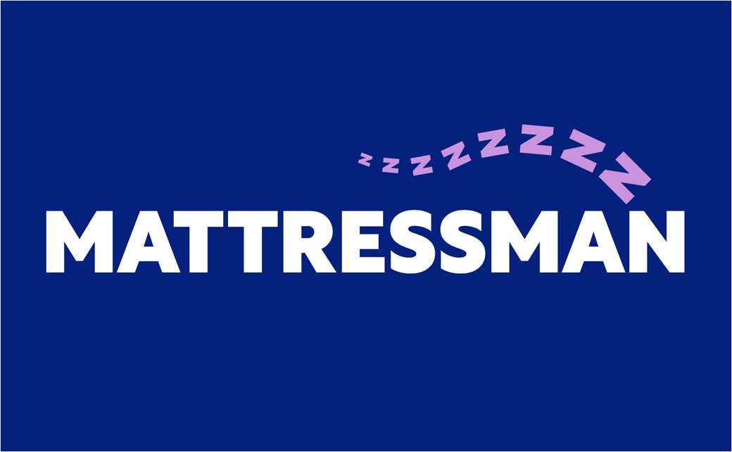 Mattressman英國最大在線電商床墊零售商品牌形象重塑logo設計vi應用設計-睡眠字母Z曲線