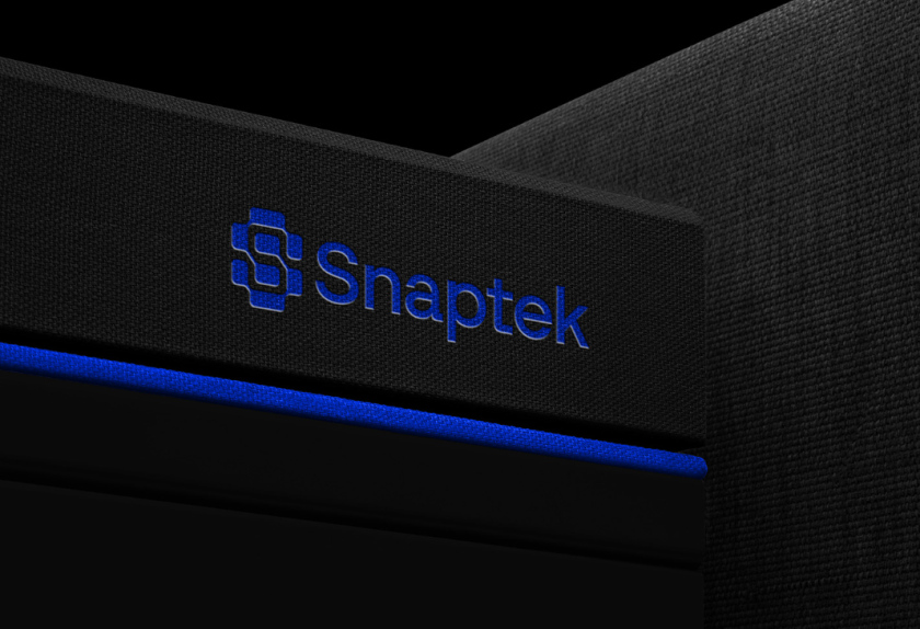 Snaptek 人工智能尖端科技品牌S字母logo設計vi設計，藍色科技風