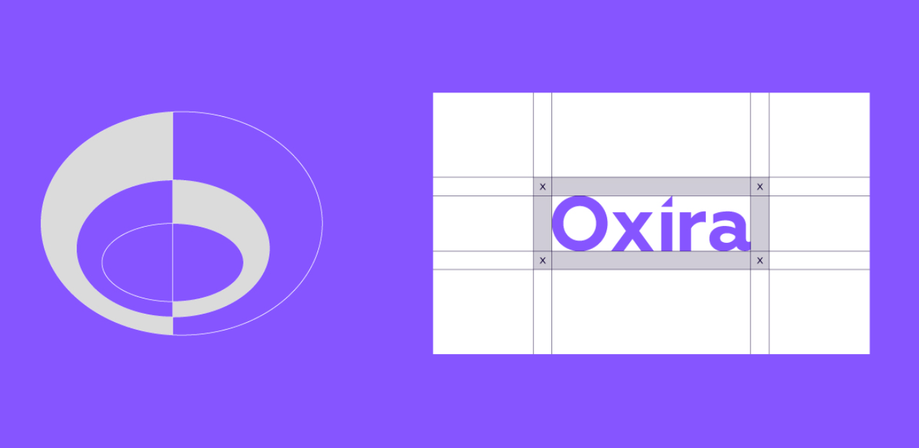 Oxira 人工智能未來科技品牌logo設(shè)計，現(xiàn)代極簡主義與科技前沿美學(xué)