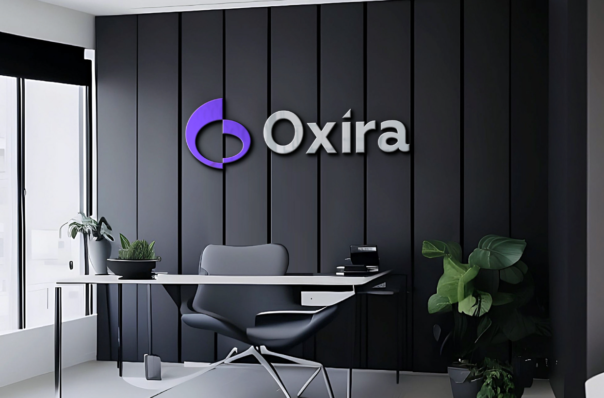 Oxira 人工智能未來科技品牌logo設(shè)計vi設(shè)計，現(xiàn)代極簡主義與科技前沿美學(xué)
