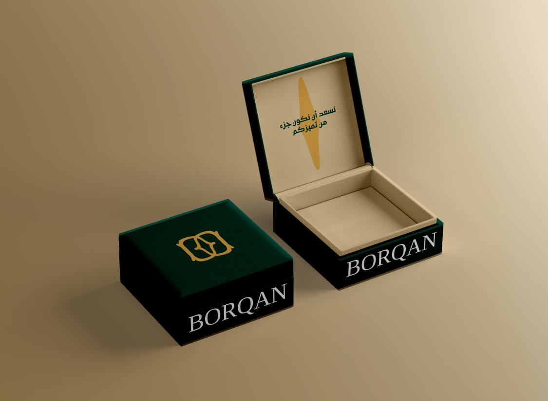 Borqan珠寶品牌logo形象設(shè)計,兩個字母B合并負空間星形