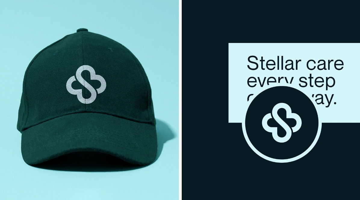 Stellar 醫院logo設計vi設計，融合多個醫療元素-上海logo設計公司