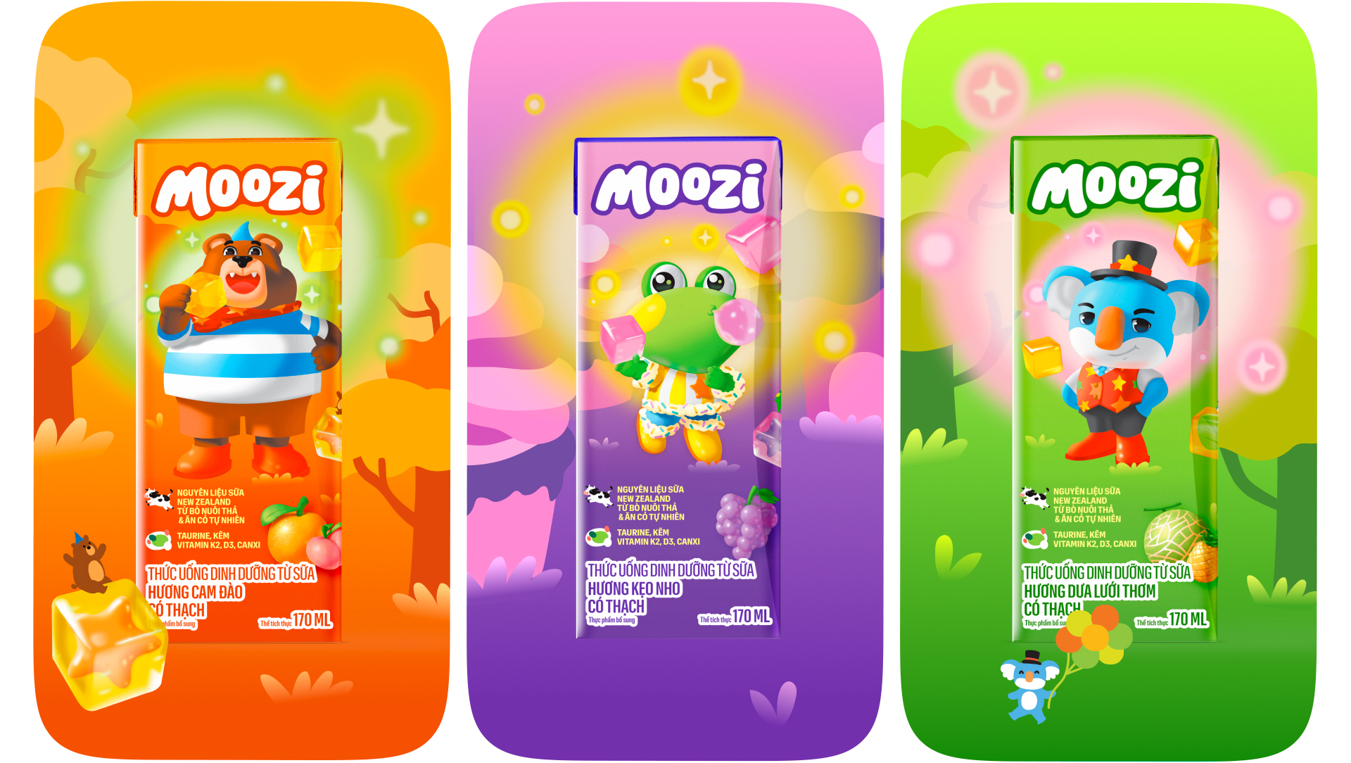 Moozi 兒童牛奶品牌全案設計-logo包裝動物通設計,交融樂趣營養與想象力的世界 Moozi 兒童牛奶品牌全案設計-logo包裝動物通設計,交融樂趣營養與想象力的世界