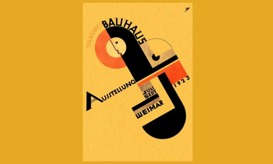 1923年包豪斯展覽海報(bào)。Bauhaus Ausstellung 海報(bào)，魏瑪，1923 年 7 月至 9 月，幾何設(shè)計(jì)