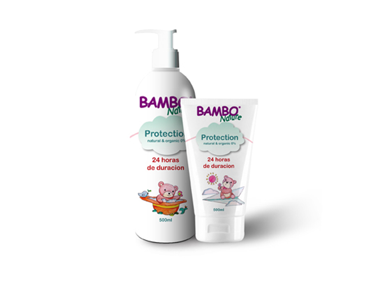 BAMBO班博熊寶寶嬰兒護膚品包裝設計嬰兒沐浴露防曬霜包裝設計