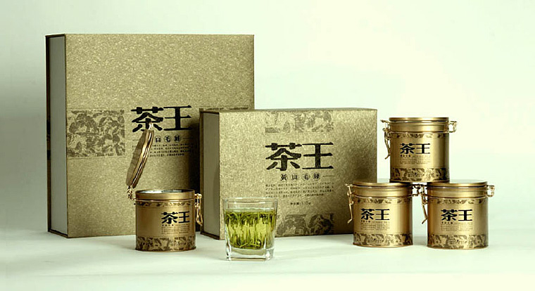 徽府茶行茶王茶葉禮盒包裝設計-金色禮盒-上海茶葉包裝設計公司1