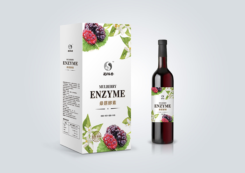 蜀陳香水果酵素禮盒紅酒裝包裝設計-上海保健品包裝設計公司