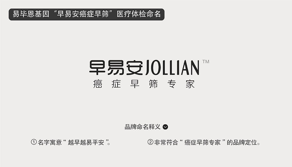 易畢恩基因“早易安癌癥早篩”醫療體檢命名