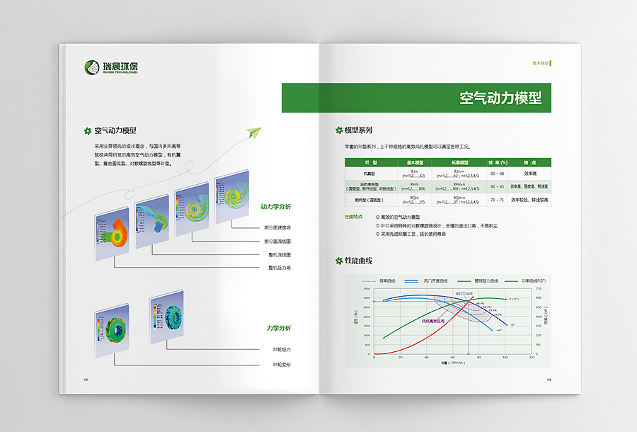 瑞晨環保水泵風機工業產品宣傳手冊設計