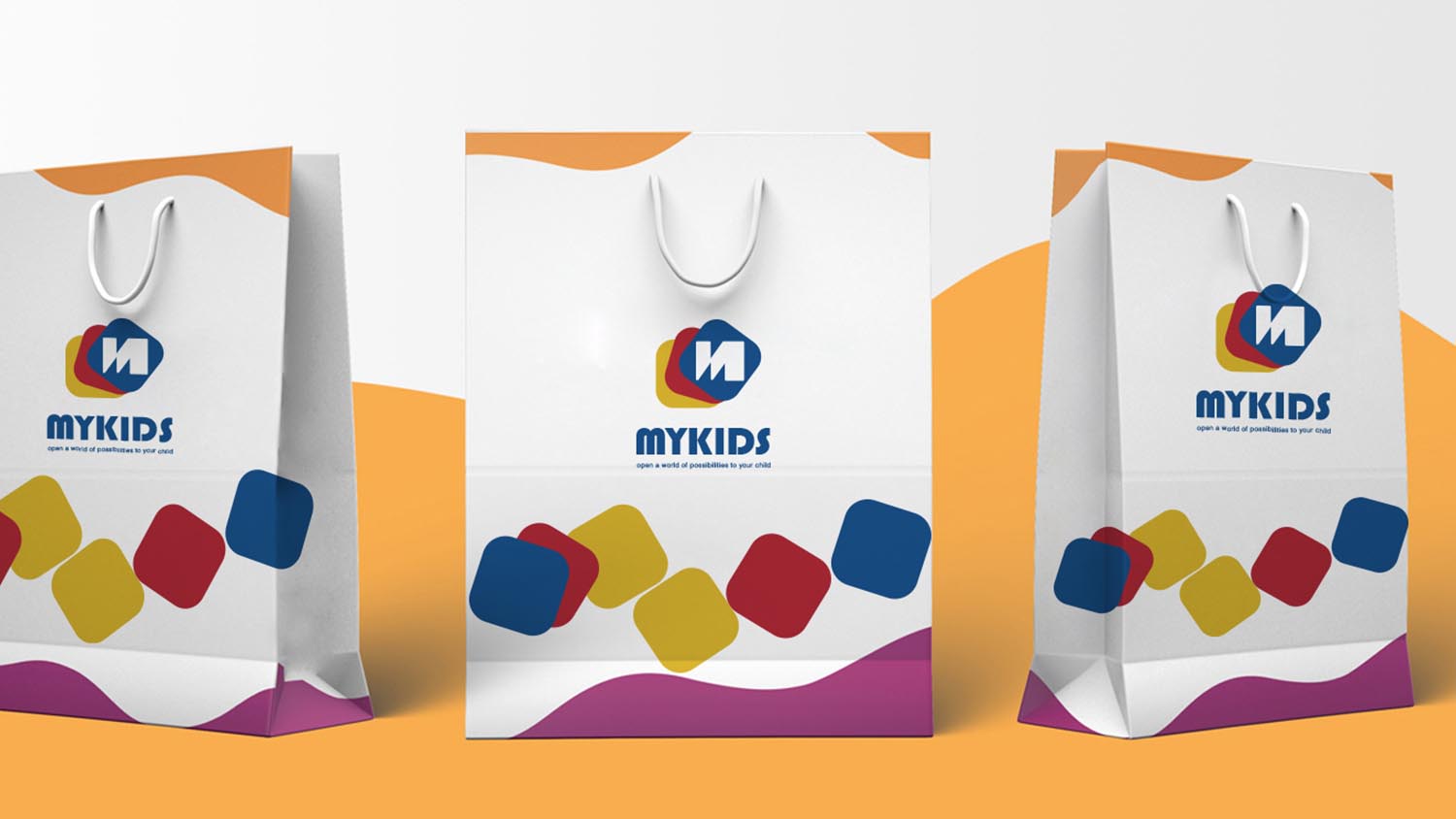 MYKIDS蒙奇思幼兒園品牌logo設計vi設計