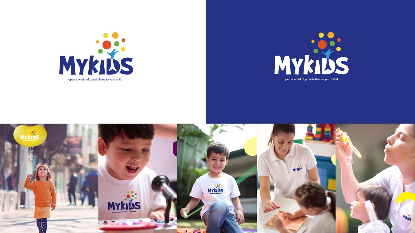 MYKIDS蒙奇思幼兒園品牌logo設計vi設計